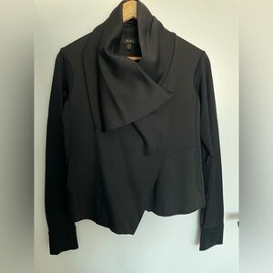 Designer fashionable Active wear, asymmetrical style jacket XS, Black